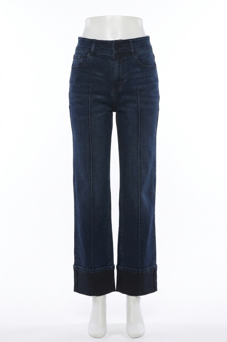 NEW DEAR JOHN DENIM holly straight leg cuffed jeans in callaway